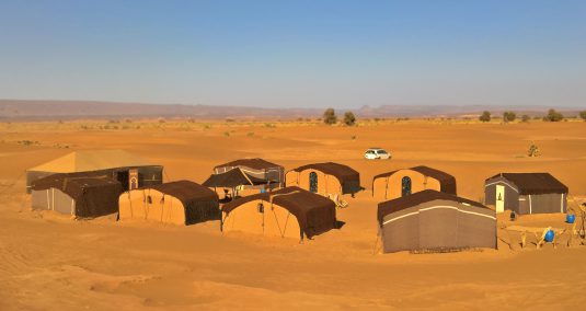 Das Camp im Erg Chegaga vermittelt Sahara-Feeling